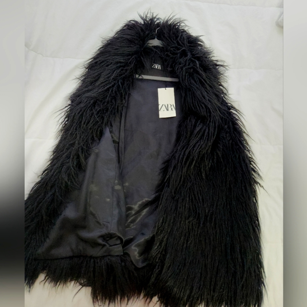 New Zara Fara Fur Vest